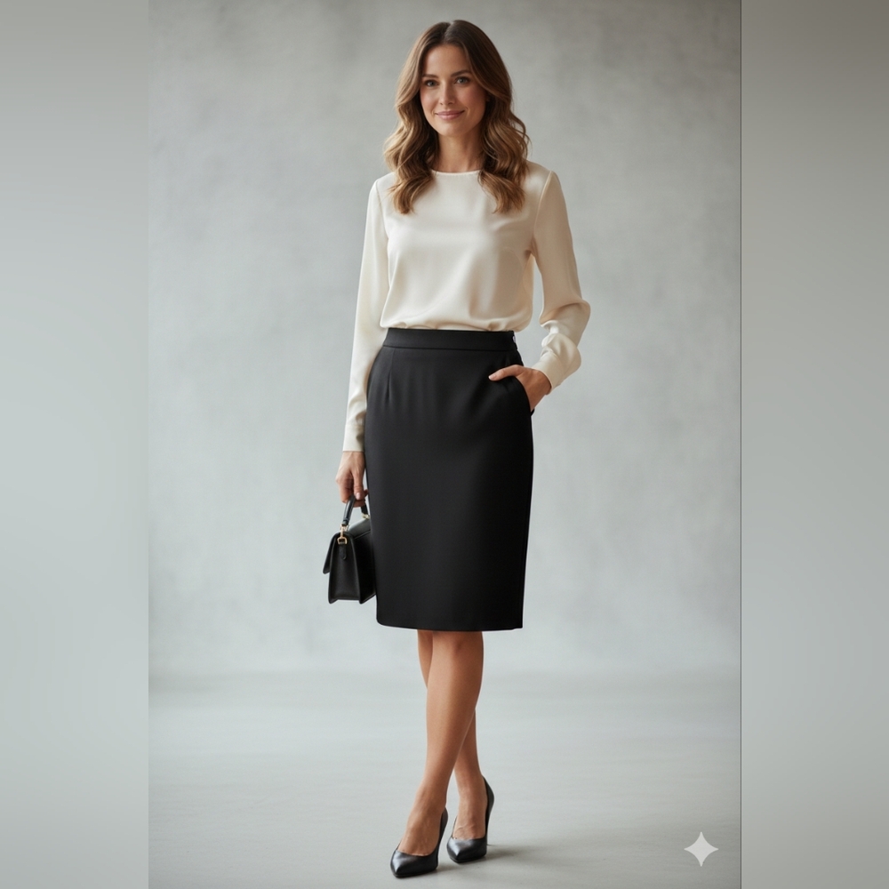 Banana Republic Classic Black Pencil Mini Skirt